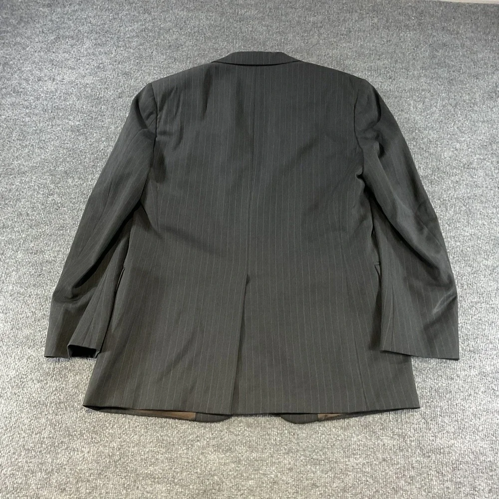 Brooks Brothers Mens 42R Pinstripe Wool Blend 2 Button Suit Jacket Charcoal Gray